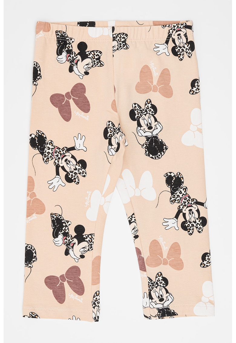 Colanti cu Minnie Mouse - Negru/Bej/Alb murdar