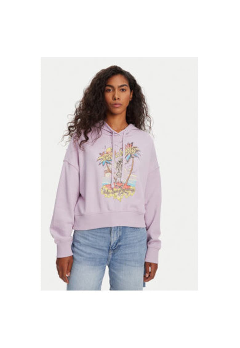 Bluza dama  EBJFT00146 - Bumbac/Poliester - Mov - Mov