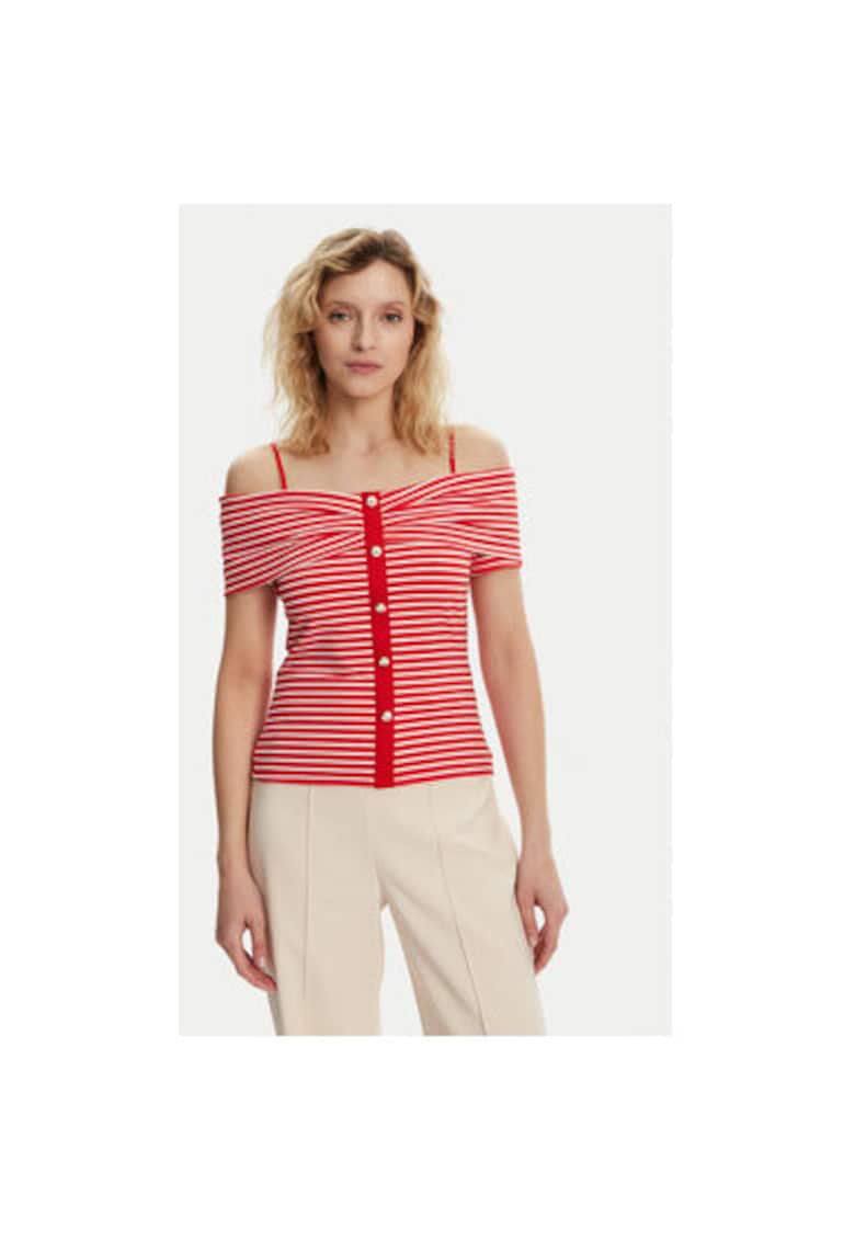 Bluza dama  241-DROPEZ - Poliester/Viscoza - Rosu - Rosu