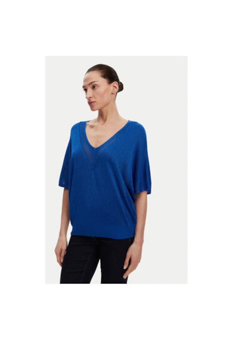 Bluza dama  241-MCHRIS - Viscoza/Poliester - Albastru - Albastru