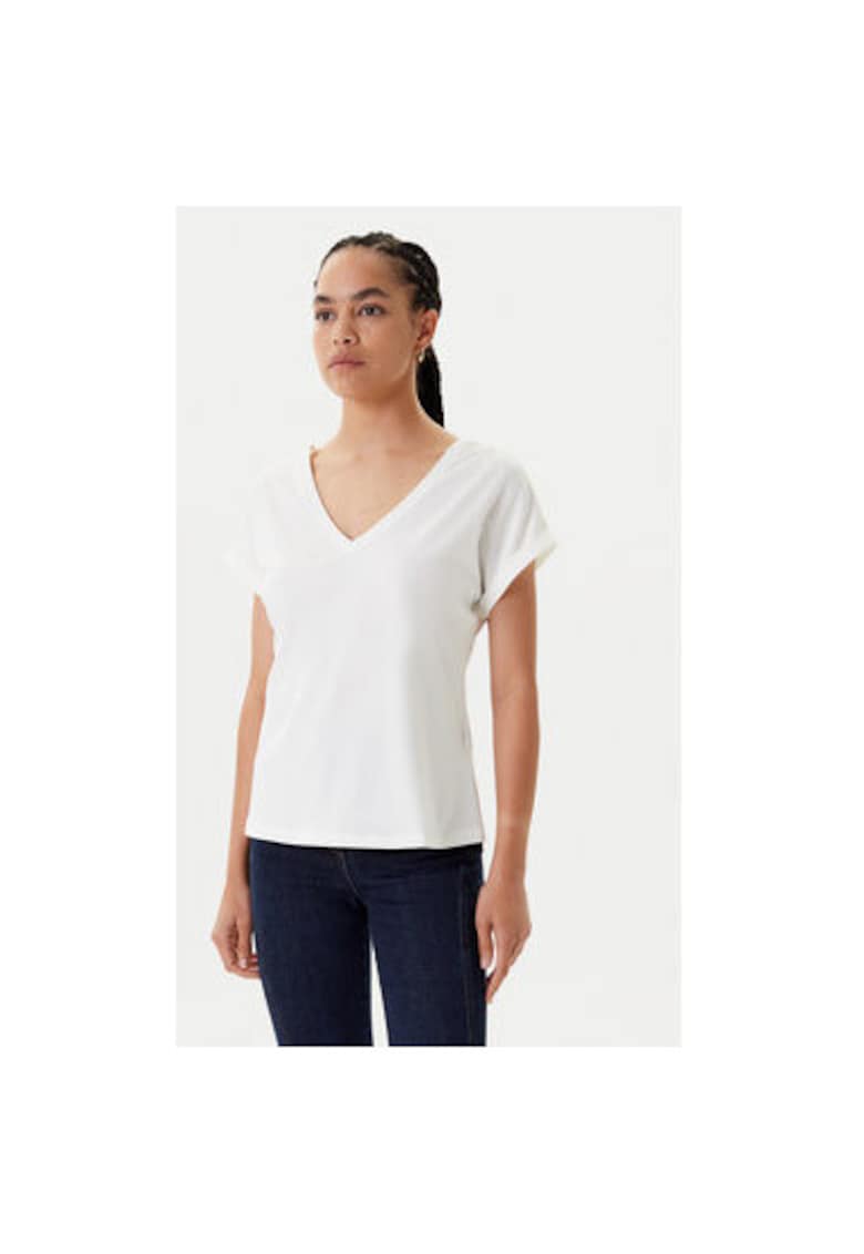 Bluza dama  251-DORINA - Bumbac/Poliester - Alb - Alb