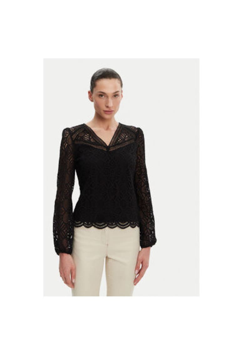 Bluza dama  241-TOULI - Bumbac/Poliamida - Negru - Negru