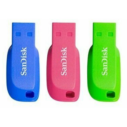 Memorie USB Cruzer Blade 32GB USB 2.0 Blue Pink Green 3 pack