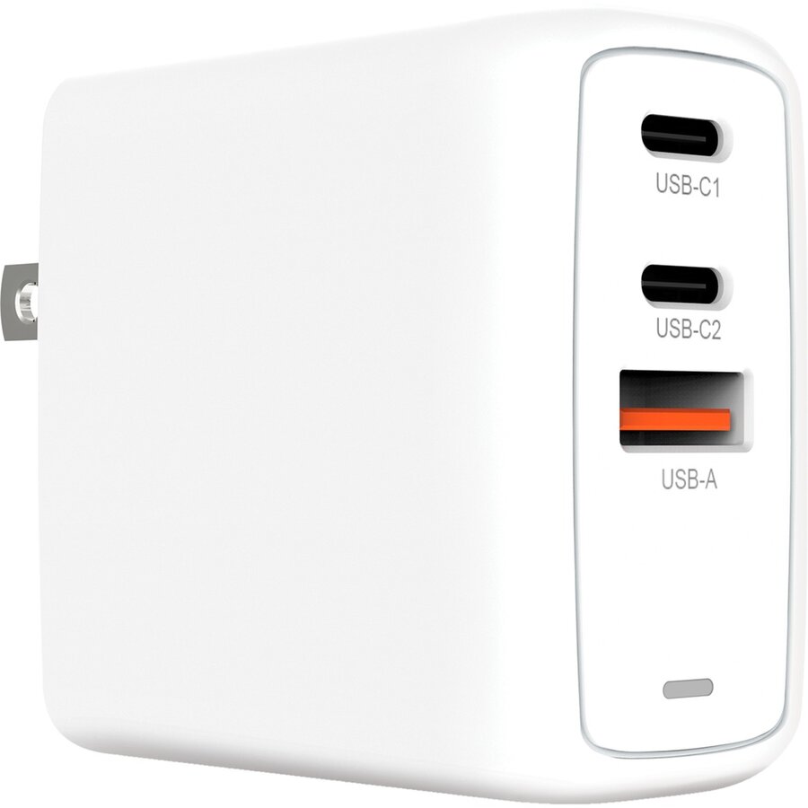 Incarcator Retea 67W GaN 1x USB-A 2x USB-C PD QC 3.0 fara Cablu Alb