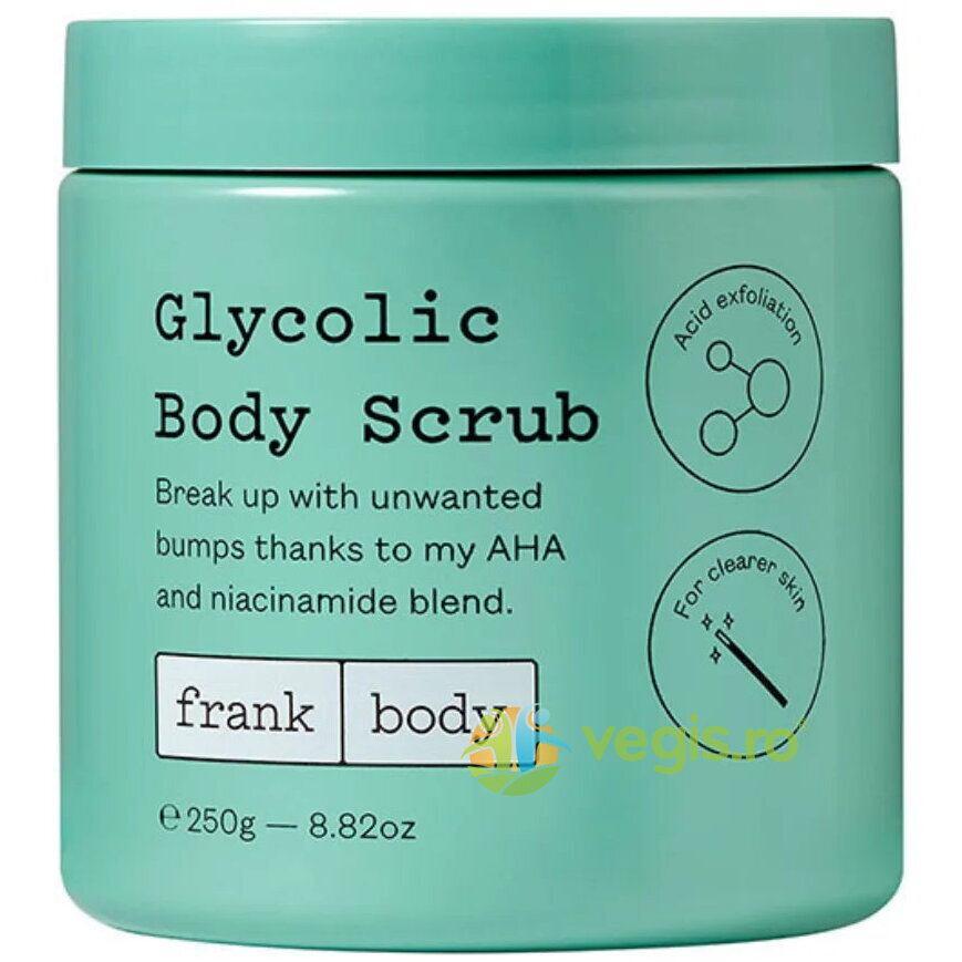 Exfoliant pentru Corp Glycolic pentru Piele Luminoasa cu AHA si Niacinamida 250g