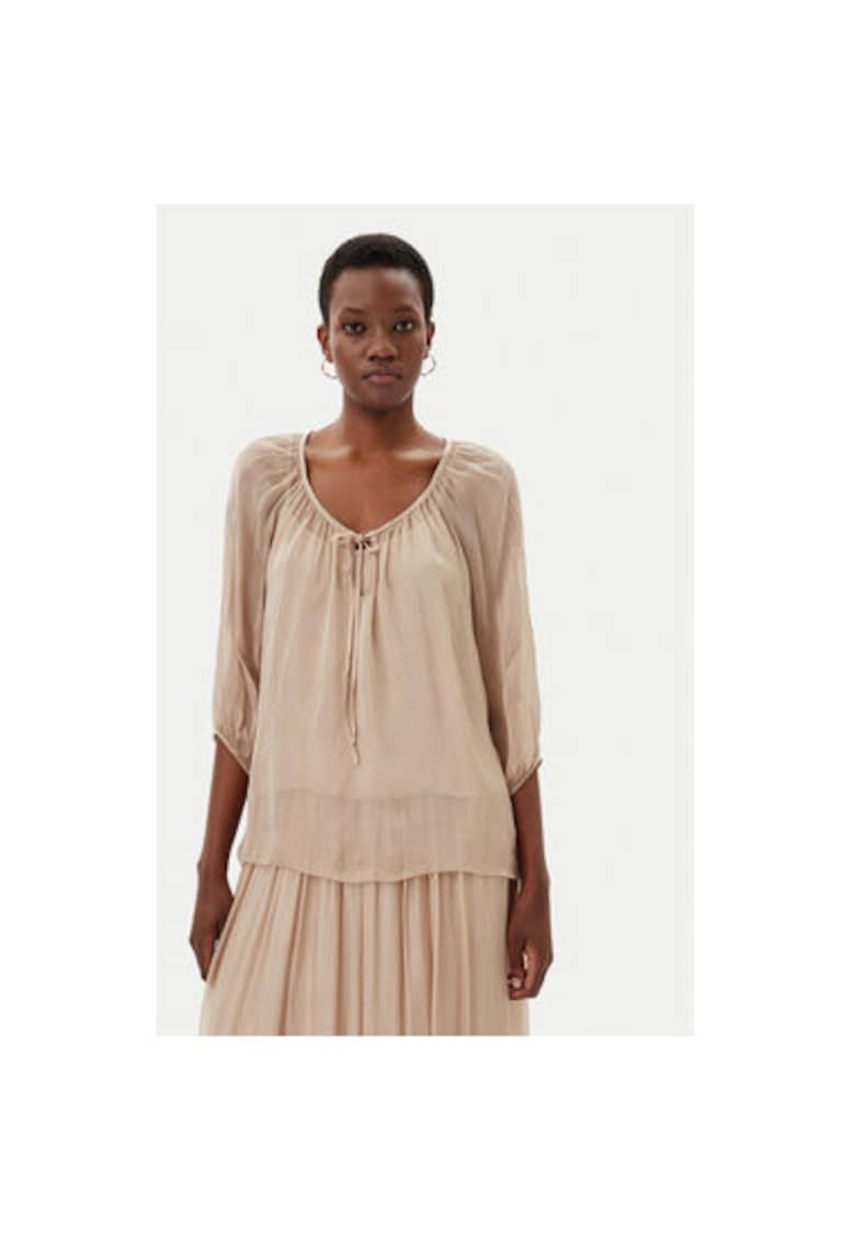 Bluza dama  TD0020 - Viscoza - Bej - Bej