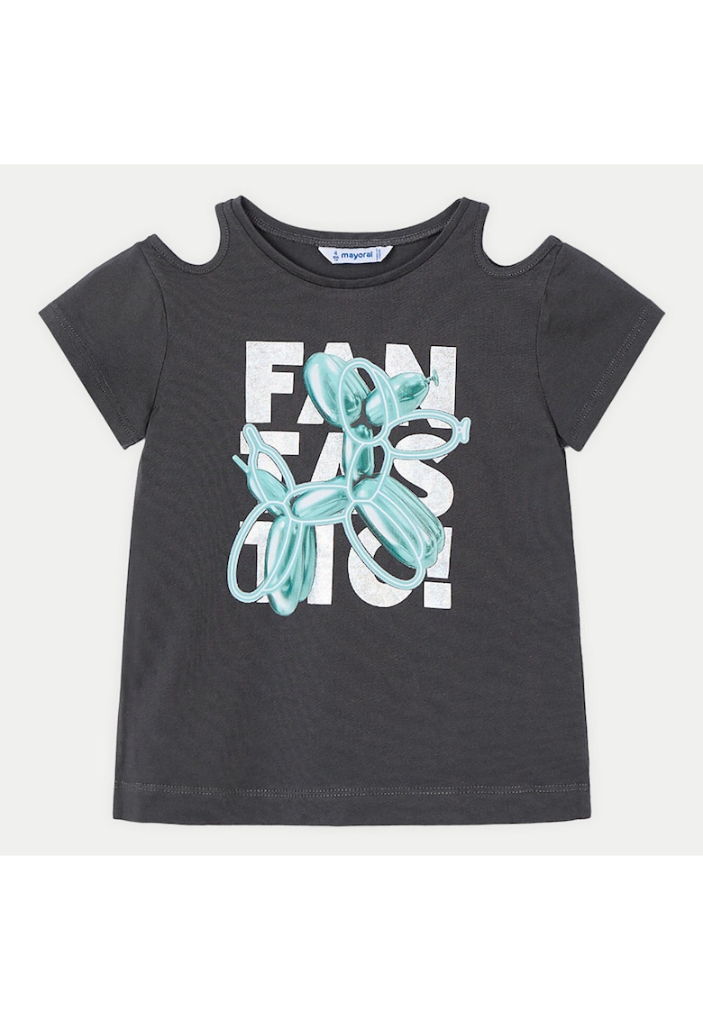 Bluza fete  3056 - Bumbac - Negru - Negru