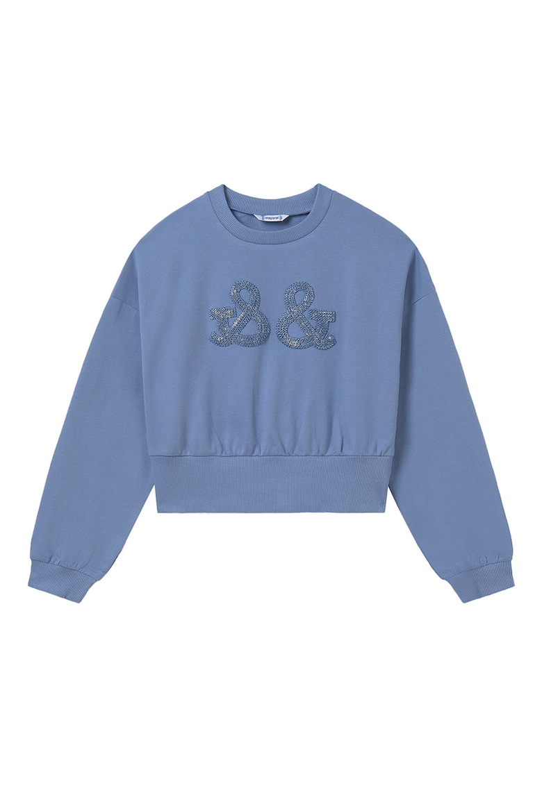 Bluza fete  6401 - Bumbac/Elastan - Albastru - Albastru