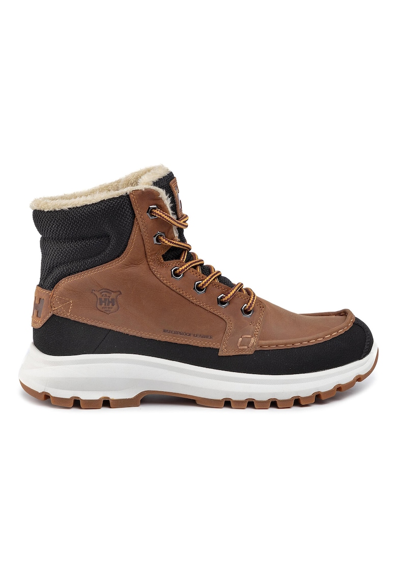 Bocanci trekking barbati  11422 - Piele naturala - Maro - Maro