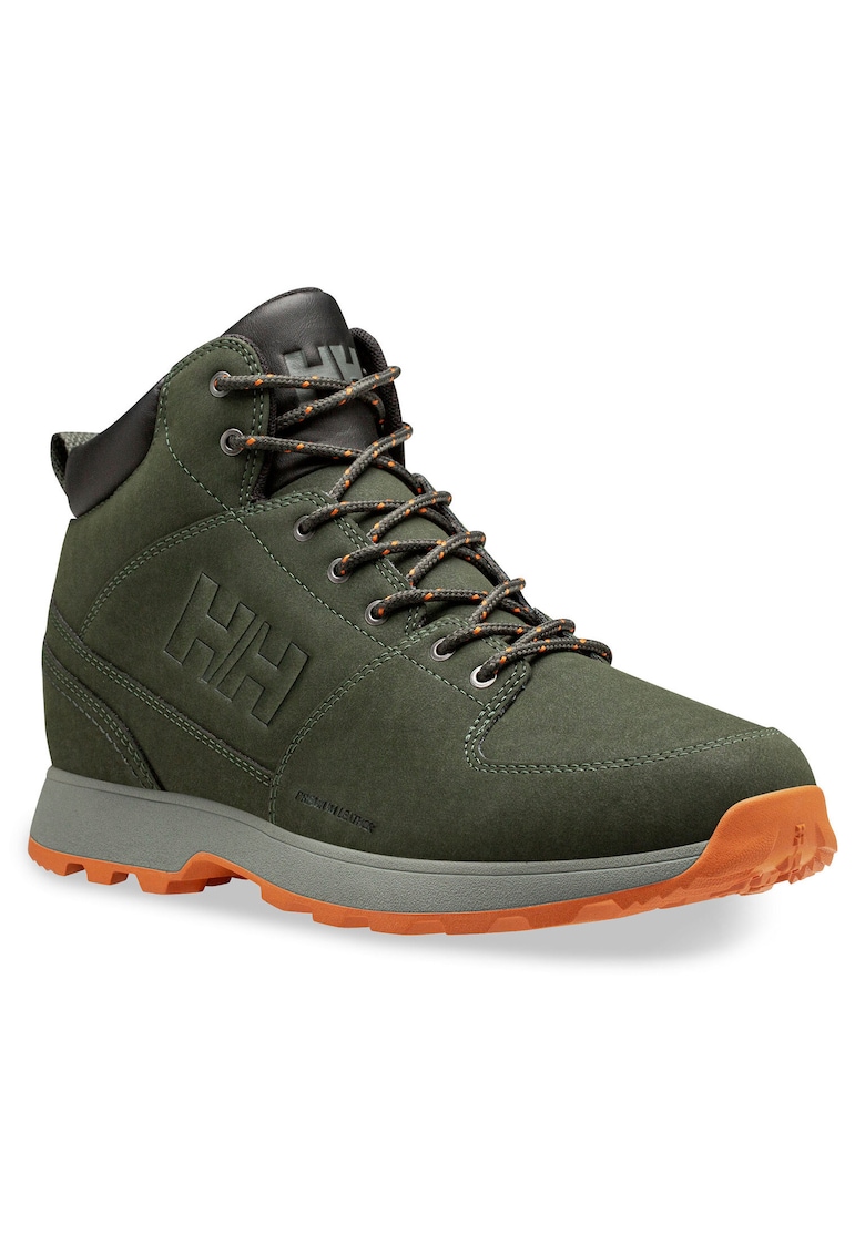 Bocanci trekking barbati  12039 - Piele naturala - Verde - Verde