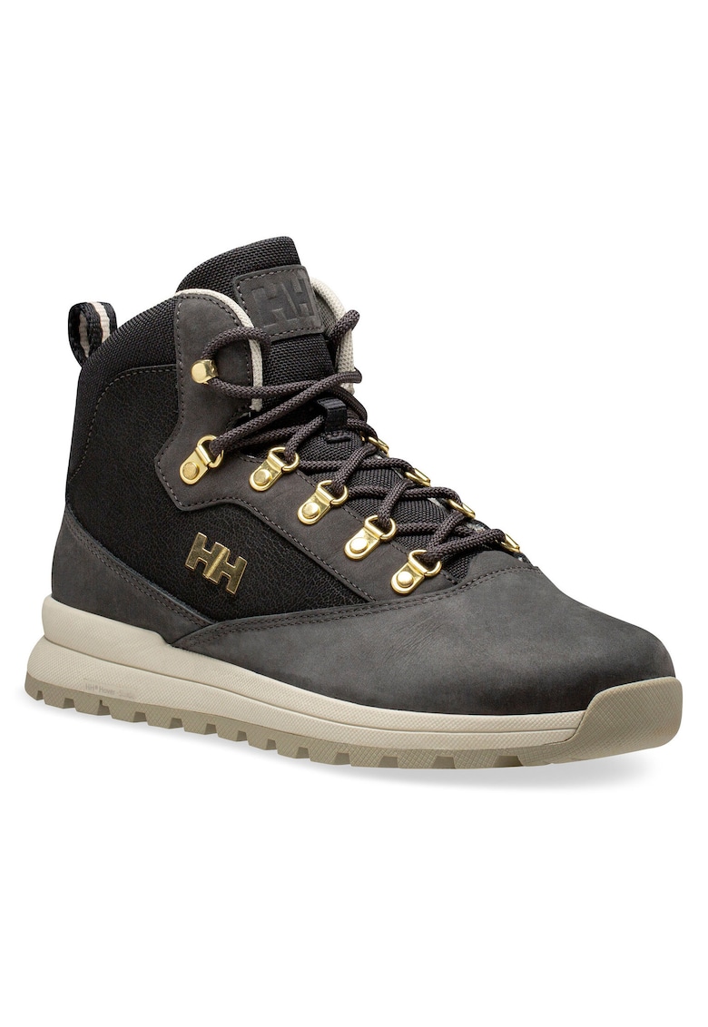 Bocanci trekking dama  11818 - Piele ecologica - Negru - Negru