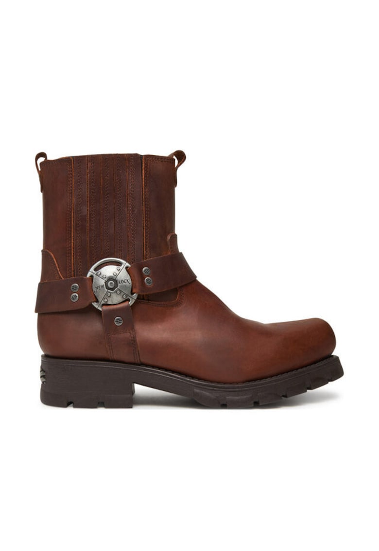 Botine cu glezna joasa barbati  M-7605-S20 - Piele naturala - Maro - Maro