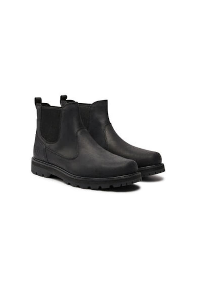 Botine cu glezna joasa pentru barbati  TB0A6A4WW021 - Piele naturala - Negru - Negru