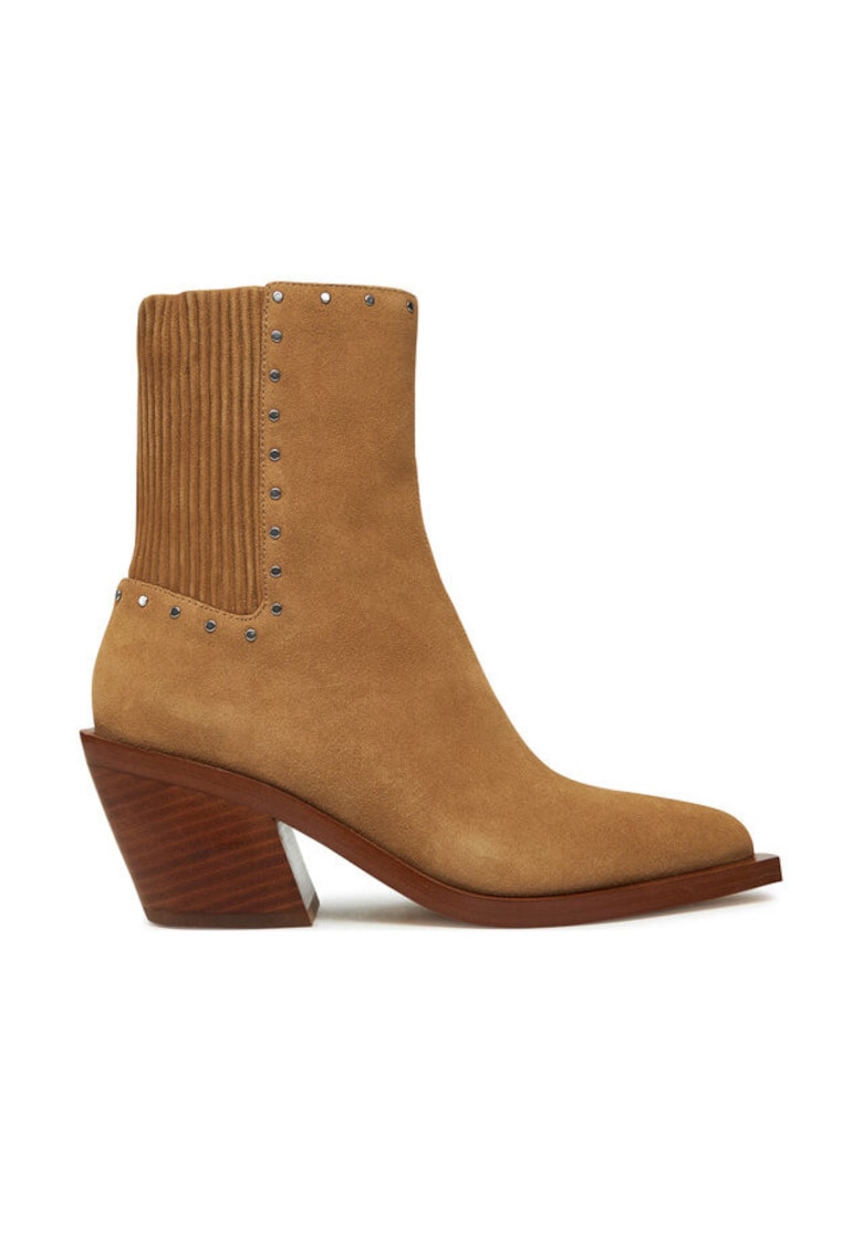 Botine dama  CU188 - Piele naturala - Maro - Maro