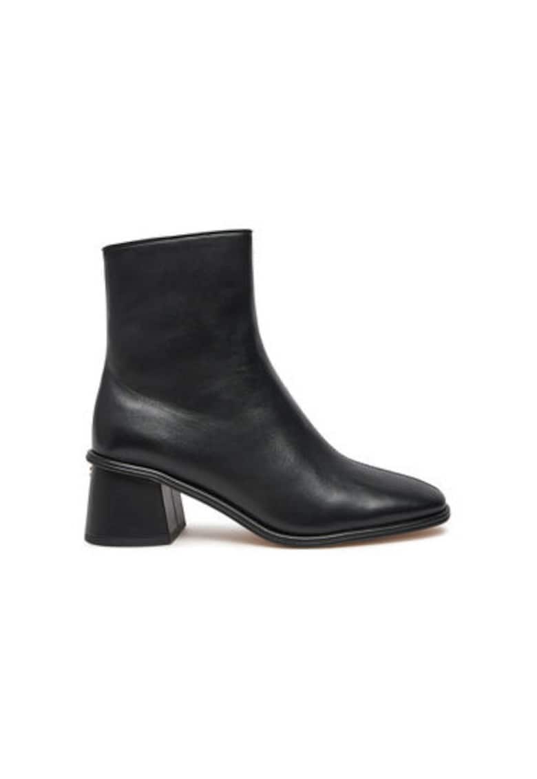 Botine dama  CX017 - Piele naturala - Negru - Negru
