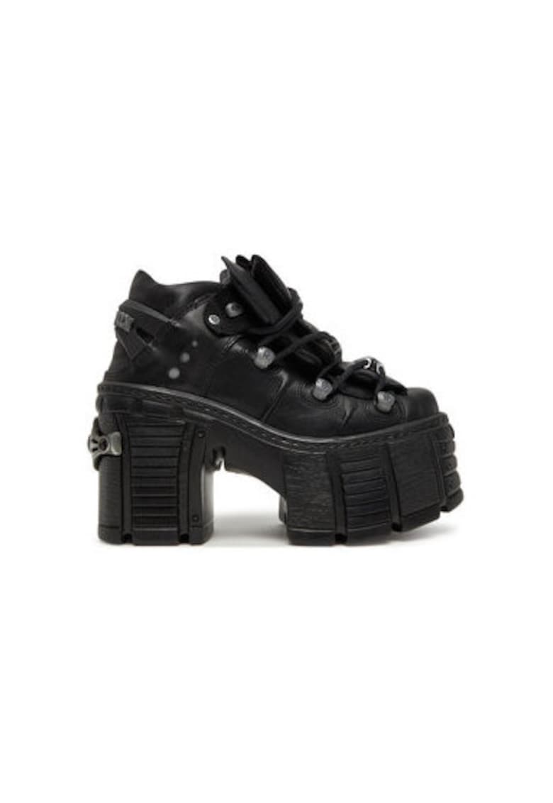 Botine dama  M-TM106-C2 - Piele naturala - Negru - Negru