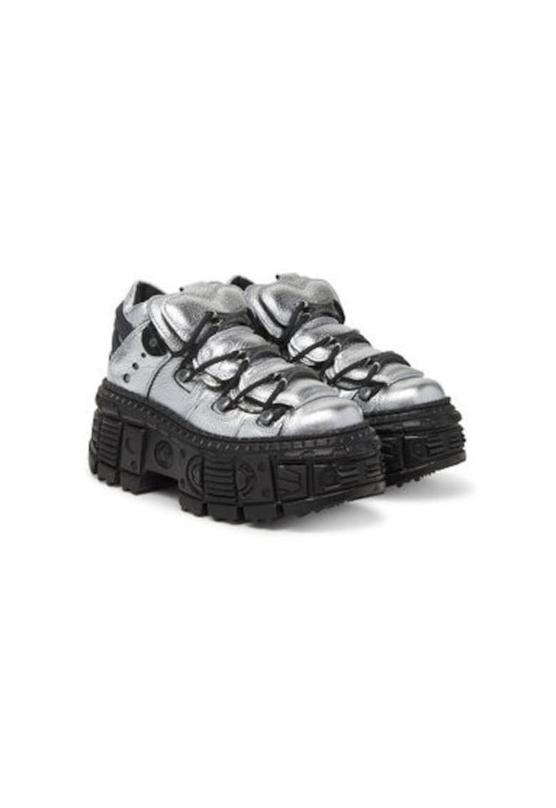 Botine dama  M-106WALL-C16 - Piele naturala - Argintiu - Argintiu
