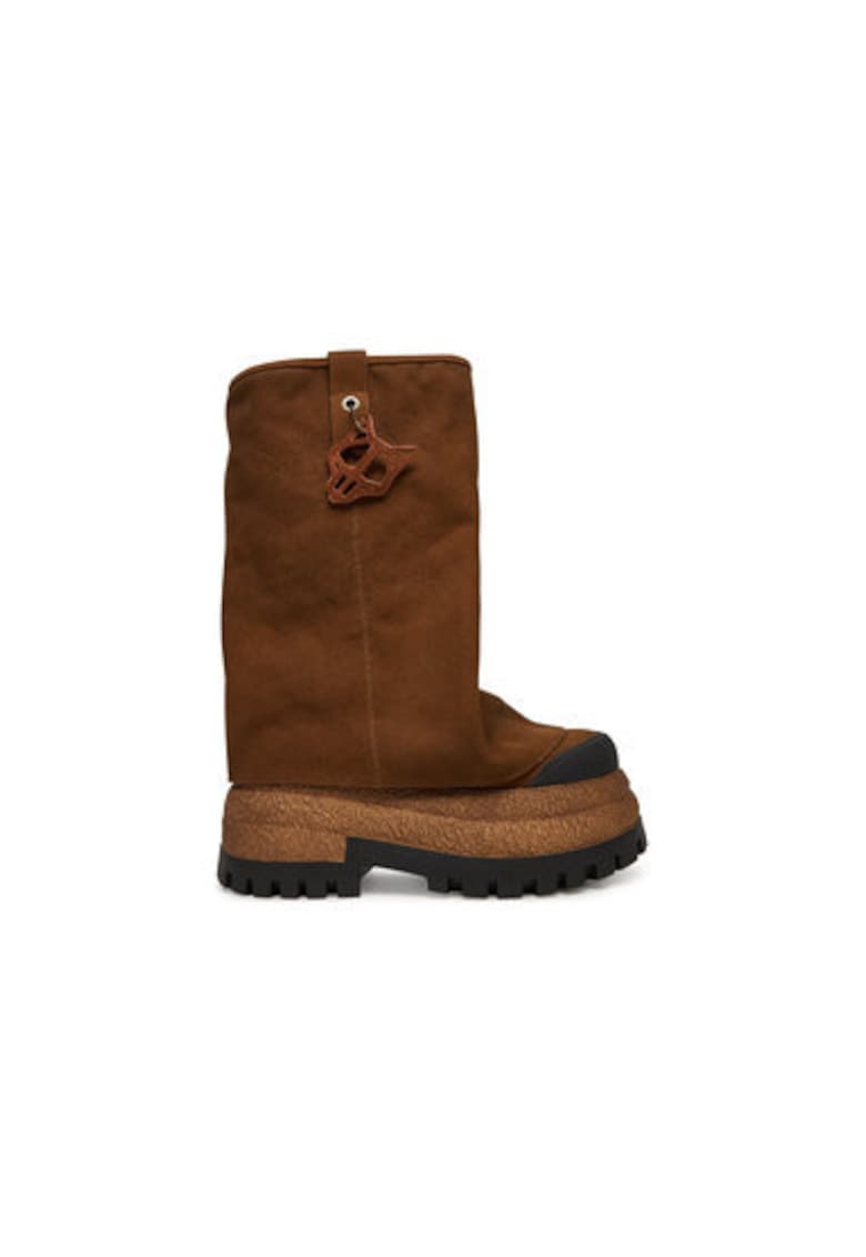 Botine dama  DISTURB - Piele naturala - Maro - Maro