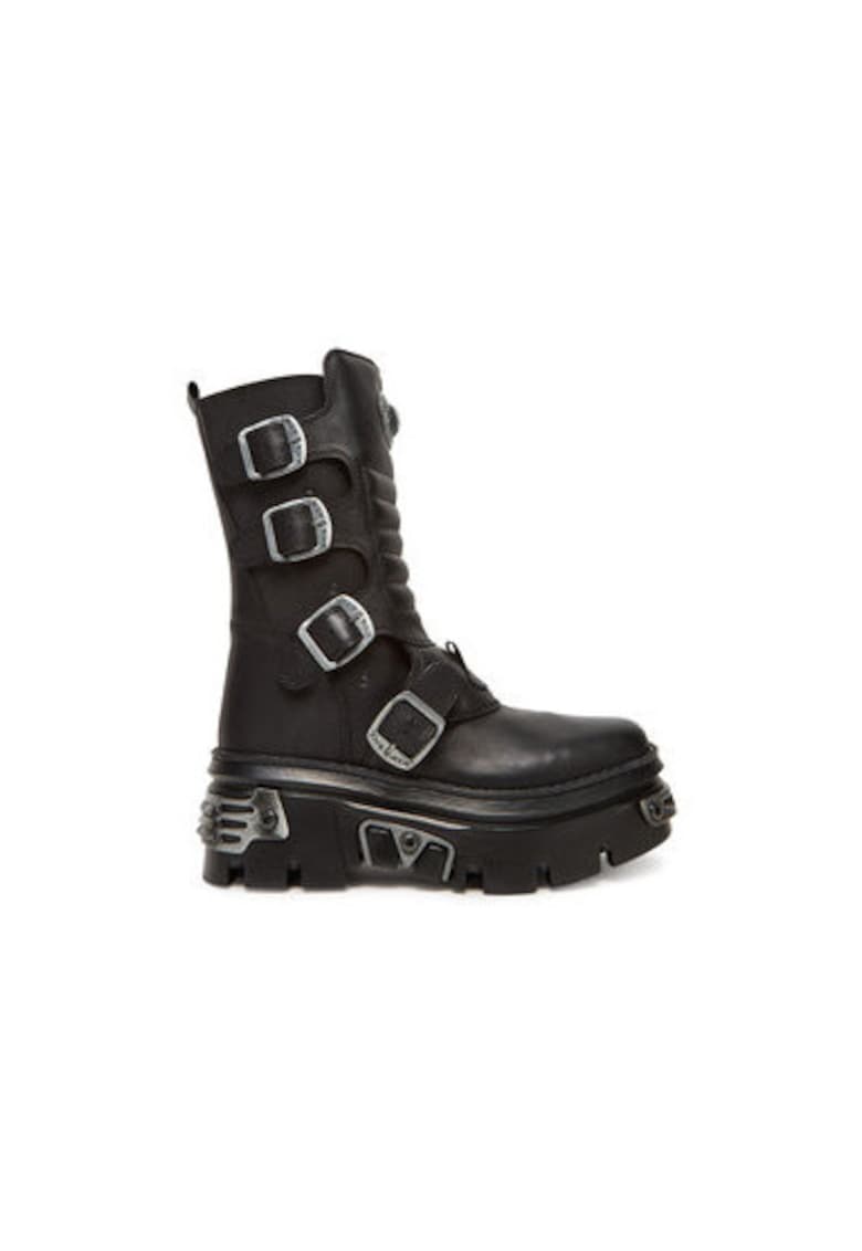 Botine dama  M-WALL373N-C1 - Piele naturala - Negru - Negru