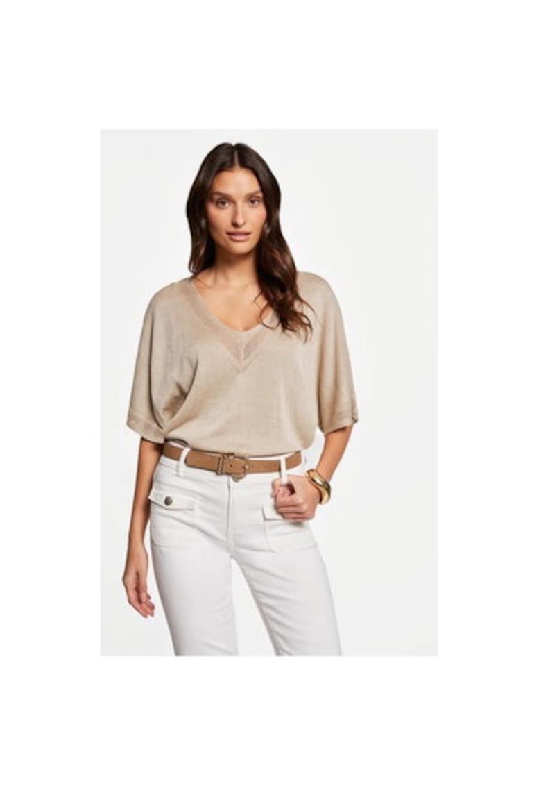 Bluza dama -  303918347 - Viscoza/Poliester - Bej - Bej