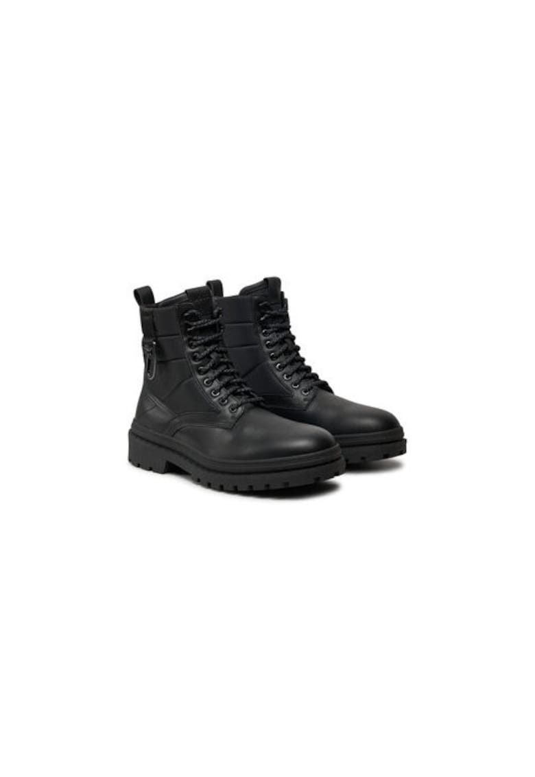 Bocanci de drumetie barbati  50529188 - Piele naturala - Negru - Negru