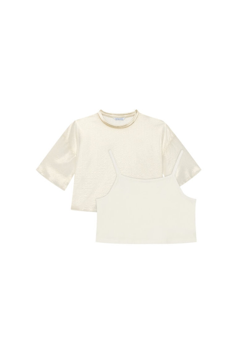 Bluza fete  6149 - Poliester/Elastan - Bej - Bej