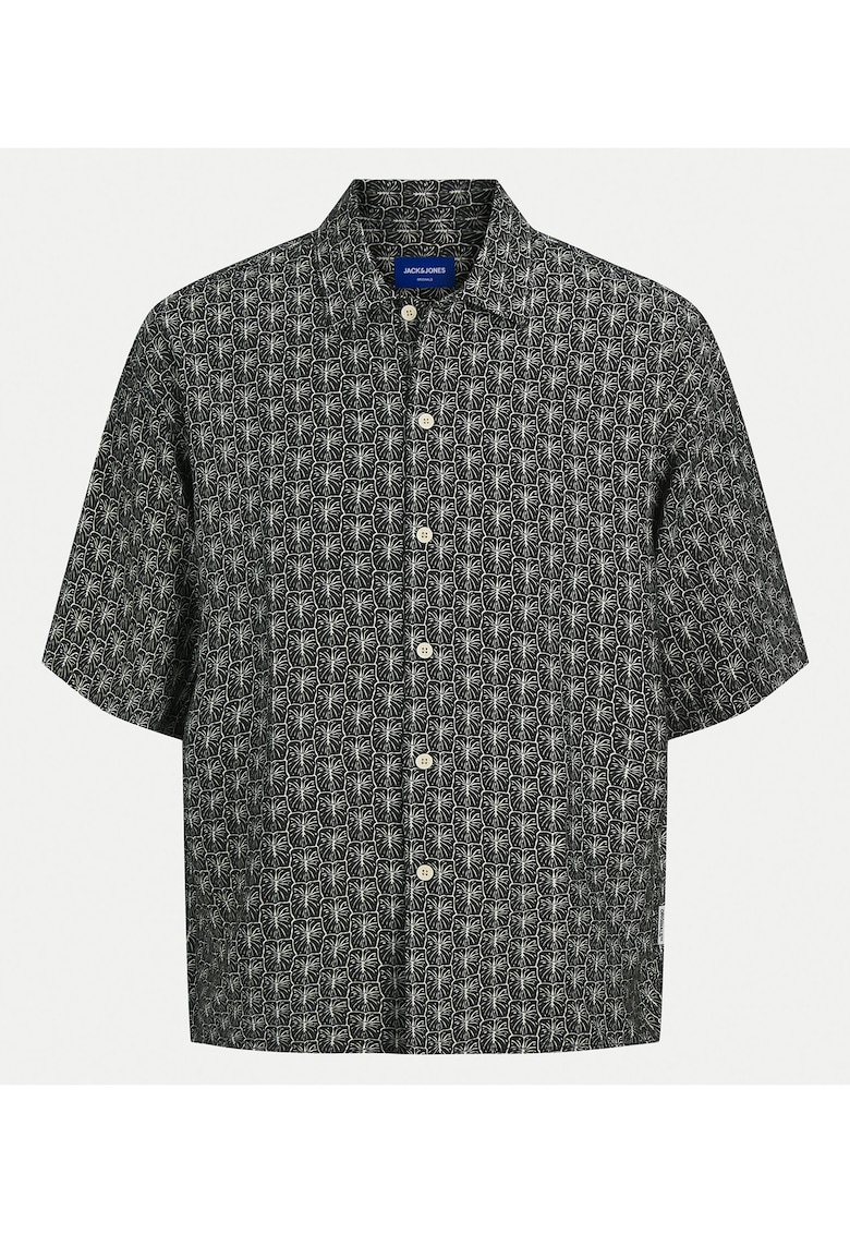 Camasa barbati Jack Jones - 12271103 - Viscoza/Nylon - Negru - Negru