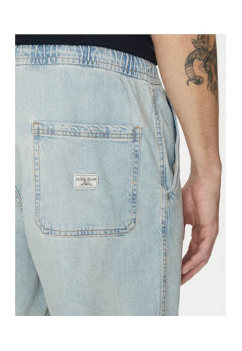 Pantaloni scurti din denim cu snut de ajustare -