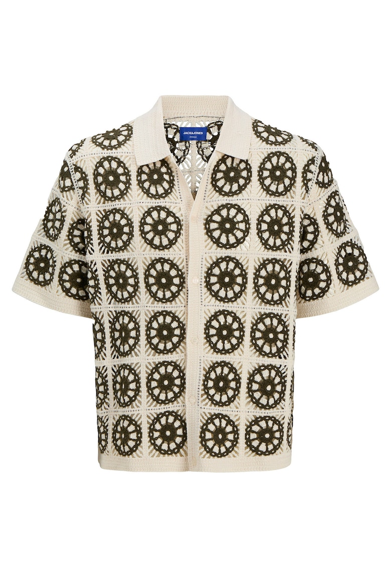 Camasa barbati Jack Jones - 12278724 - Bumbac/Acril - Bej - Bej
