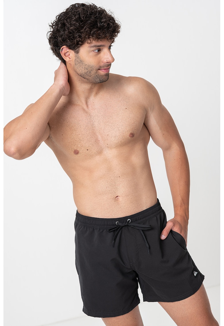 Pantaloni scurti de baie cu snururi - Negru