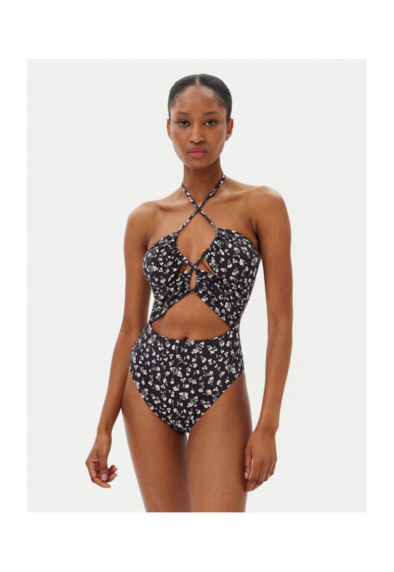 Costum de baie dama  EBJX100114 - Poliester/Elastan - Negru - Negru