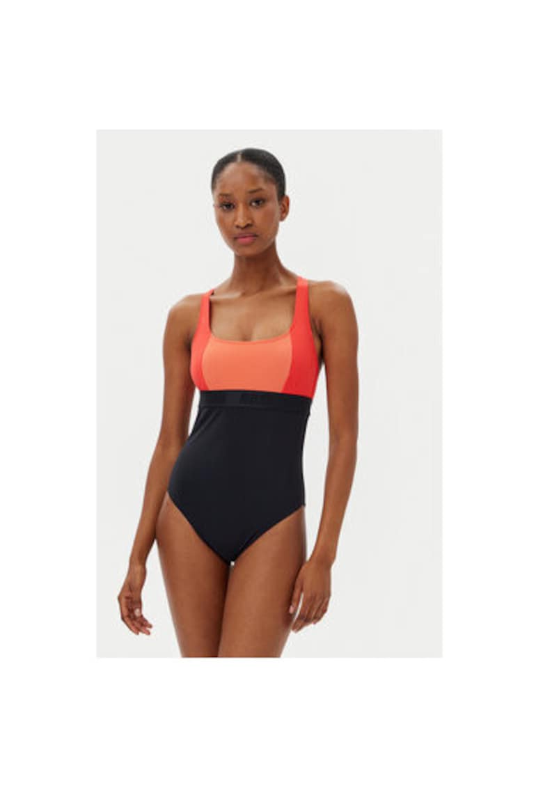 Costum de baie dama  ERJX103711 - Poliamida/Elastan - Negru/Rosu - Rosu/Negru