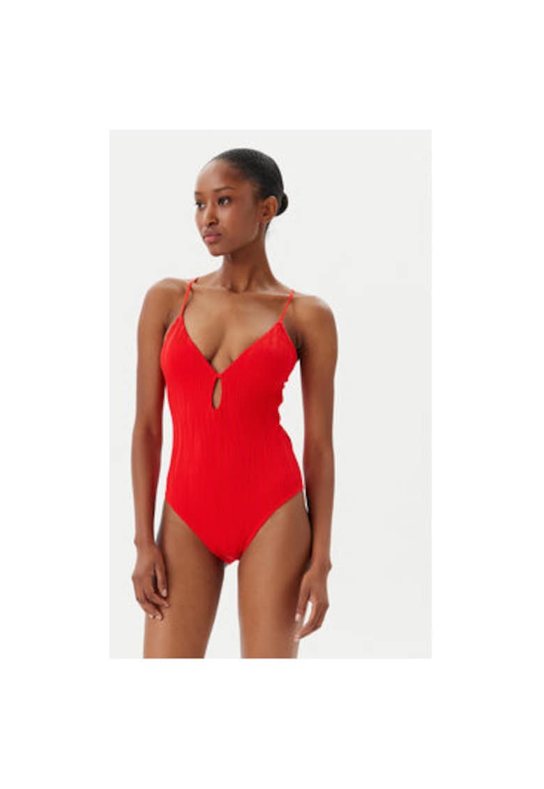 Costum de baie dama  C12VUA A39 - Poliamida/Elastan - Rosu - Rosu