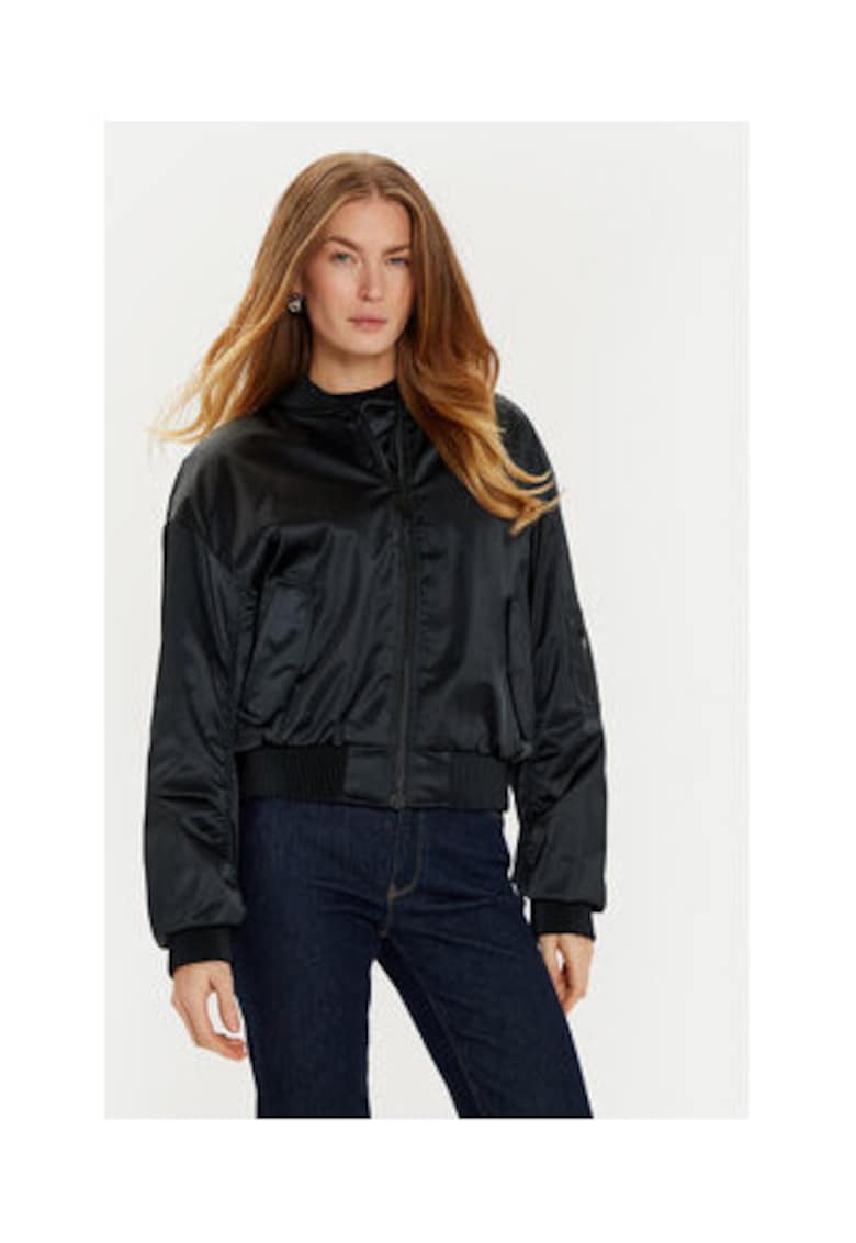 Jacheta bomber cu fermoar -