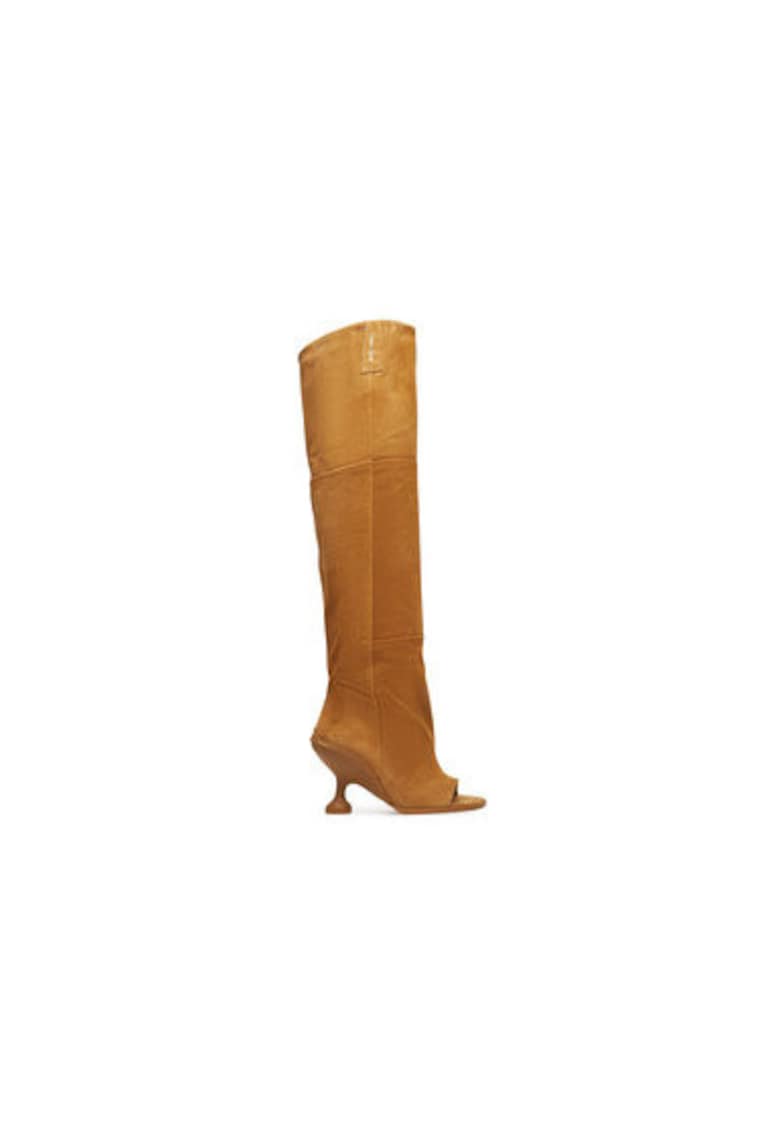 Ghete dama  KIND - Piele naturala - Maro - Maro