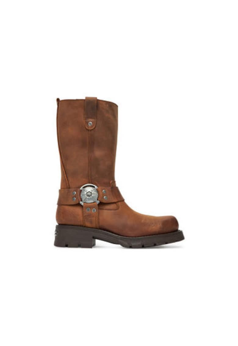 Ghete dama  M-7610-C2 - Piele naturala - Maro - Maro