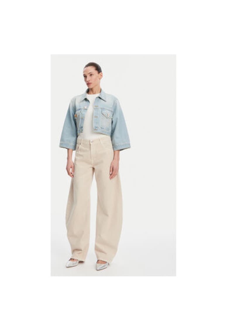 Jacheta de blugi dama  DD5097 - Bumbac - Albastru deschis - Albastru deschis