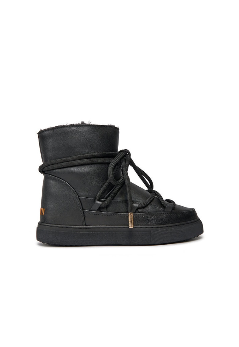 Ghete fete  303122256 - Piele ecologica - Negru - Negru