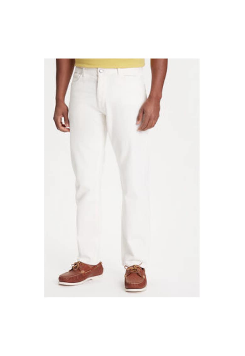 Pantaloni barbati  4RZVUE01W - Bumbac - Ecru - Ecru