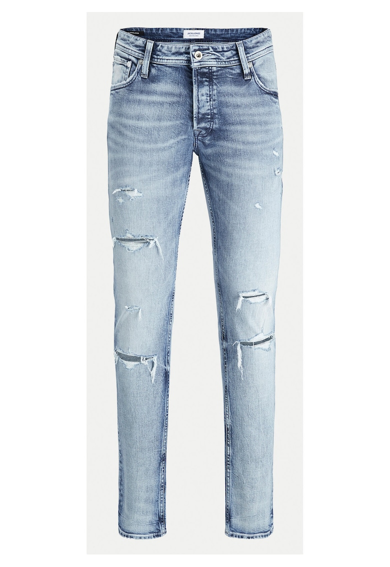 Pantaloni barbati Jack Jones - 12261699 - Bumbac/Bumbac - Albastru - Albastru