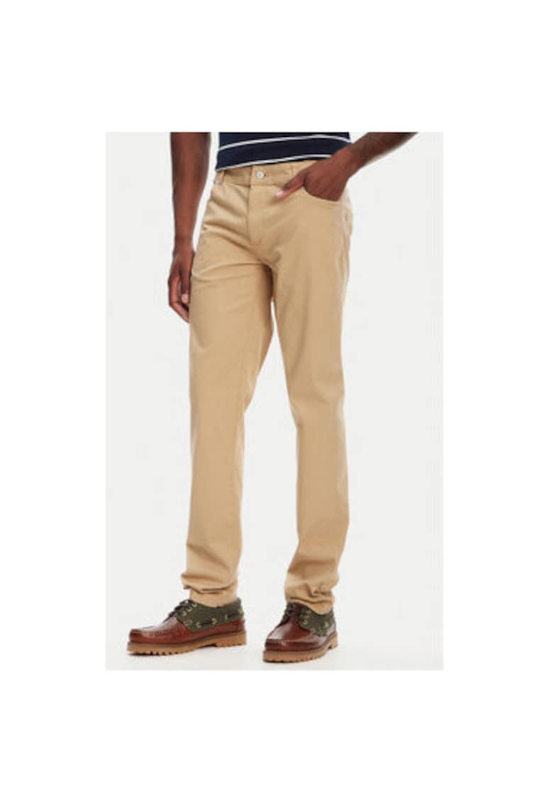Pantaloni barbati  67117PW - Bumbac - Bej - Bej