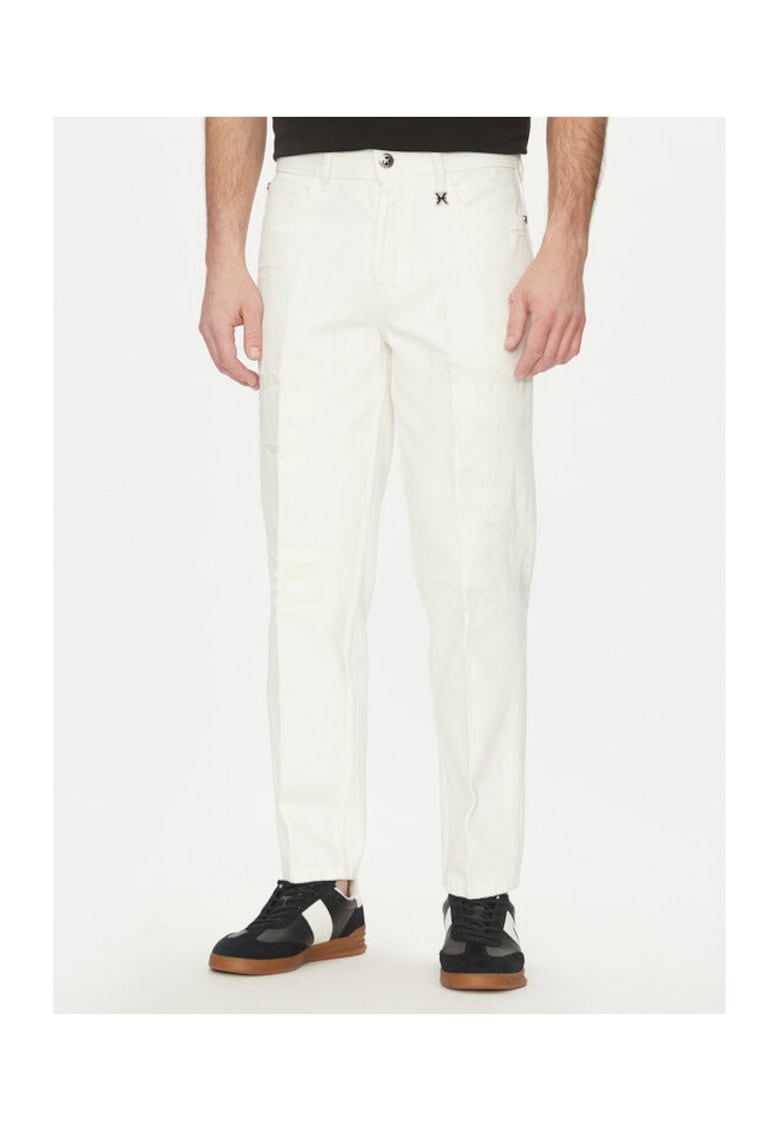 Pantaloni barbati  UMP25142JE - Bumbac - Alb - Alb