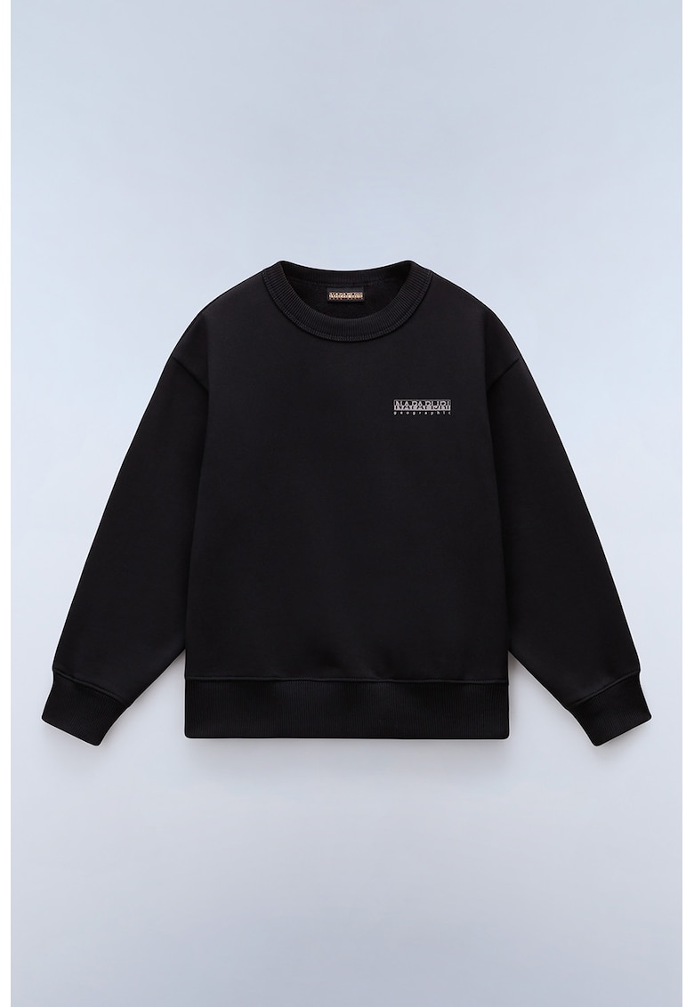 Bluza de trening din amestec de bumbac cu imprimeu logo - Negru/Gri