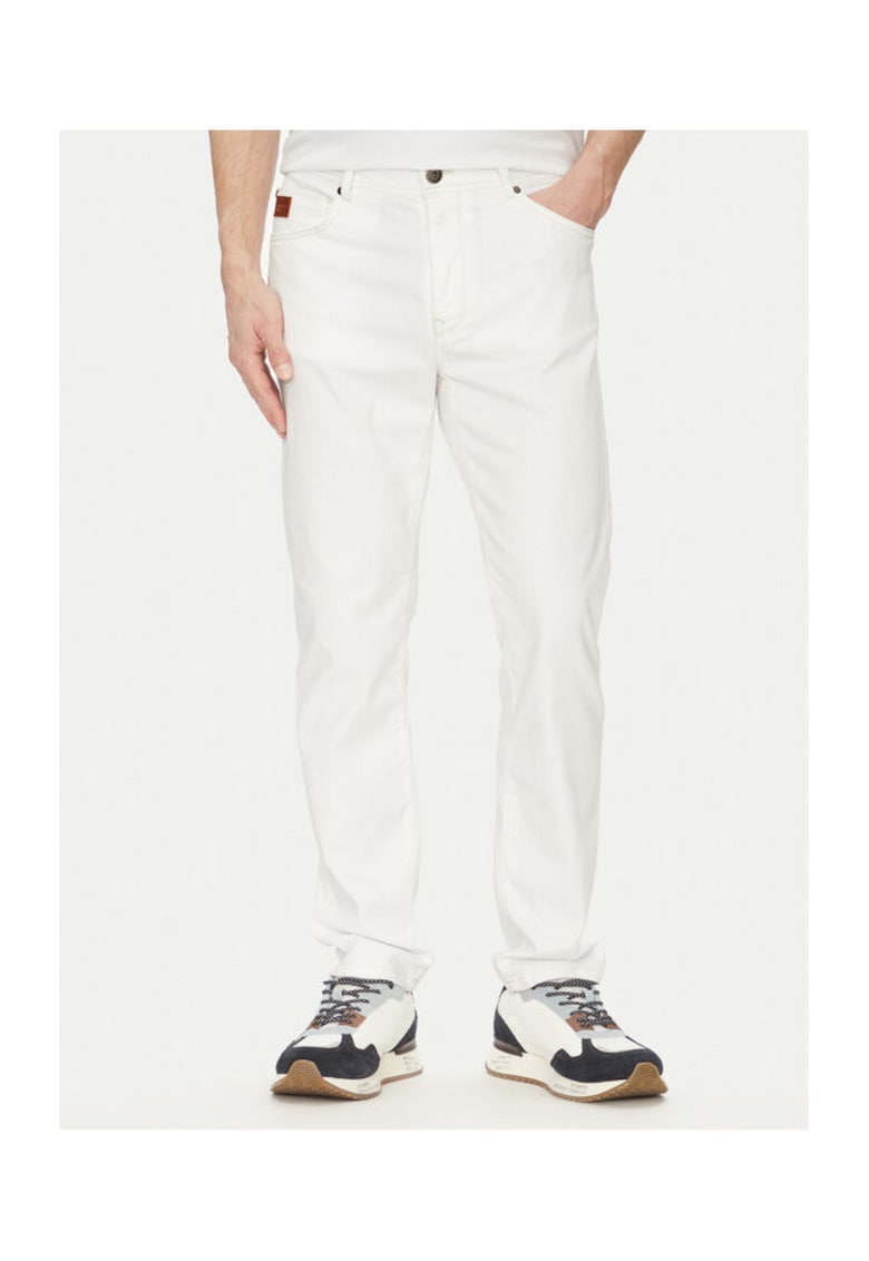 Pantaloni barbati  251PJ205CT3551 - Bumbac/Lyocell - Alb - Alb