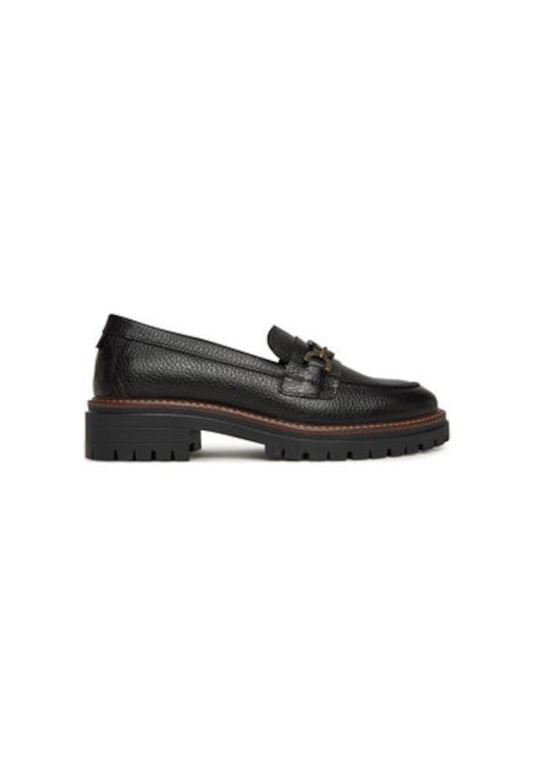 Oferte la Mocasini dama  LFO0755BK52 - Piele naturala - Negru - Negru