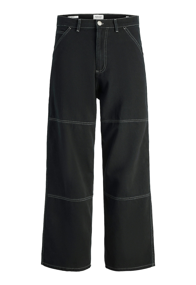 Pantaloni barbati Jack Jones - 12273515 - Bumbac - Negru - Negru