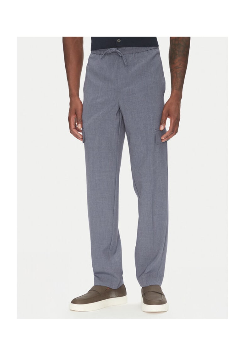 Pantaloni barbati  30-01112A - Poliester reciclat/Viscoza - Albastru - Albastru