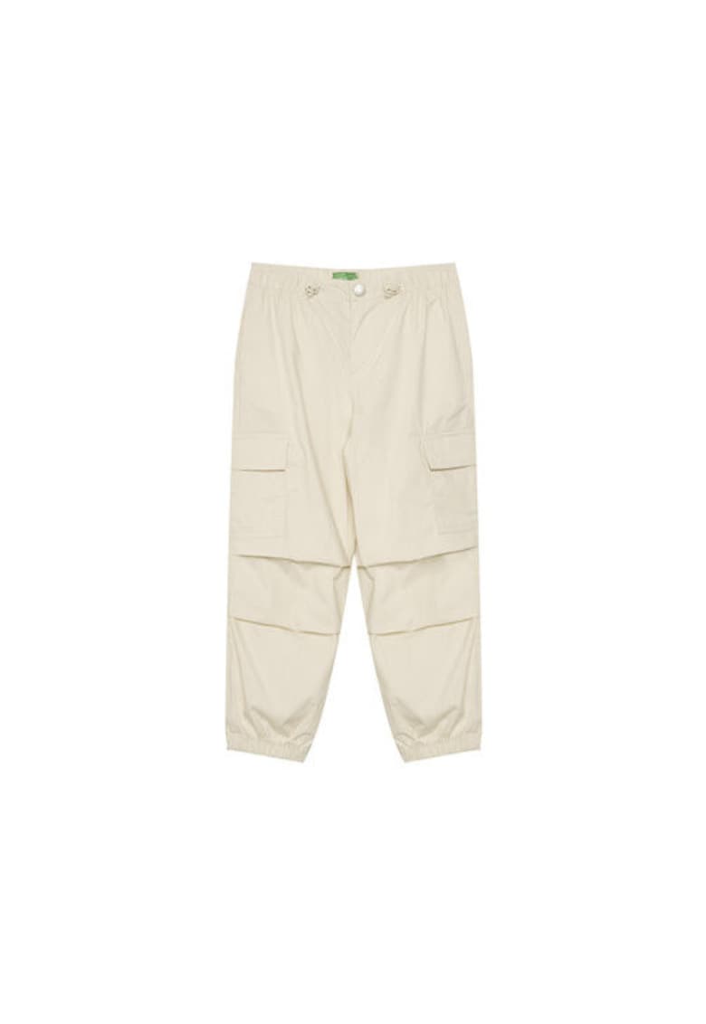 Pantaloni fete  Bumbac - Bej - Bej