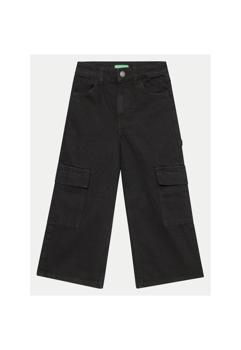 Pantaloni fete -  304279959 - Bumbac - Negru - Negru