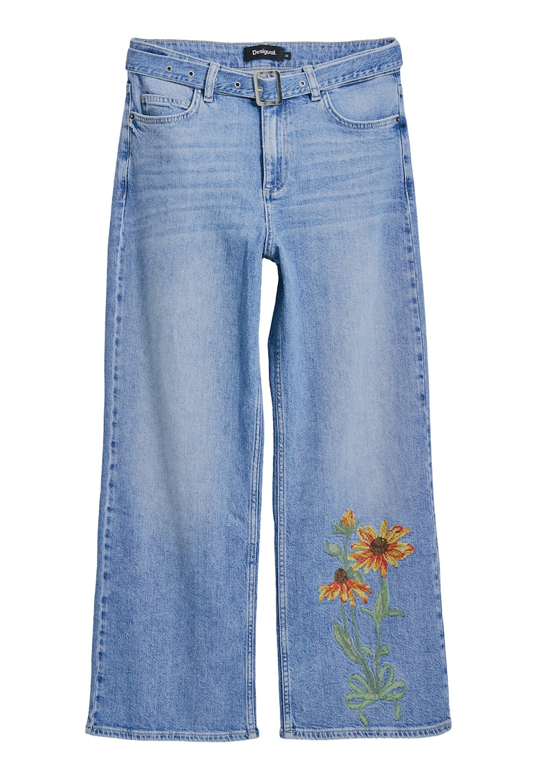 Pantaloni dama  25SWDD14 - Bumbac/Poliester - Albastru - Albastru